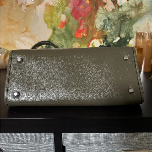 CoachOlive Green Leather Tote